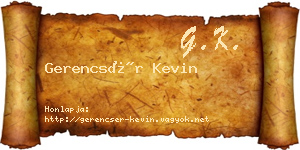 Gerencsér Kevin névjegykártya