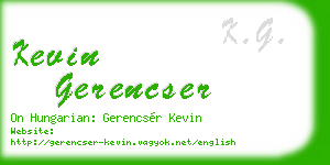kevin gerencser business card